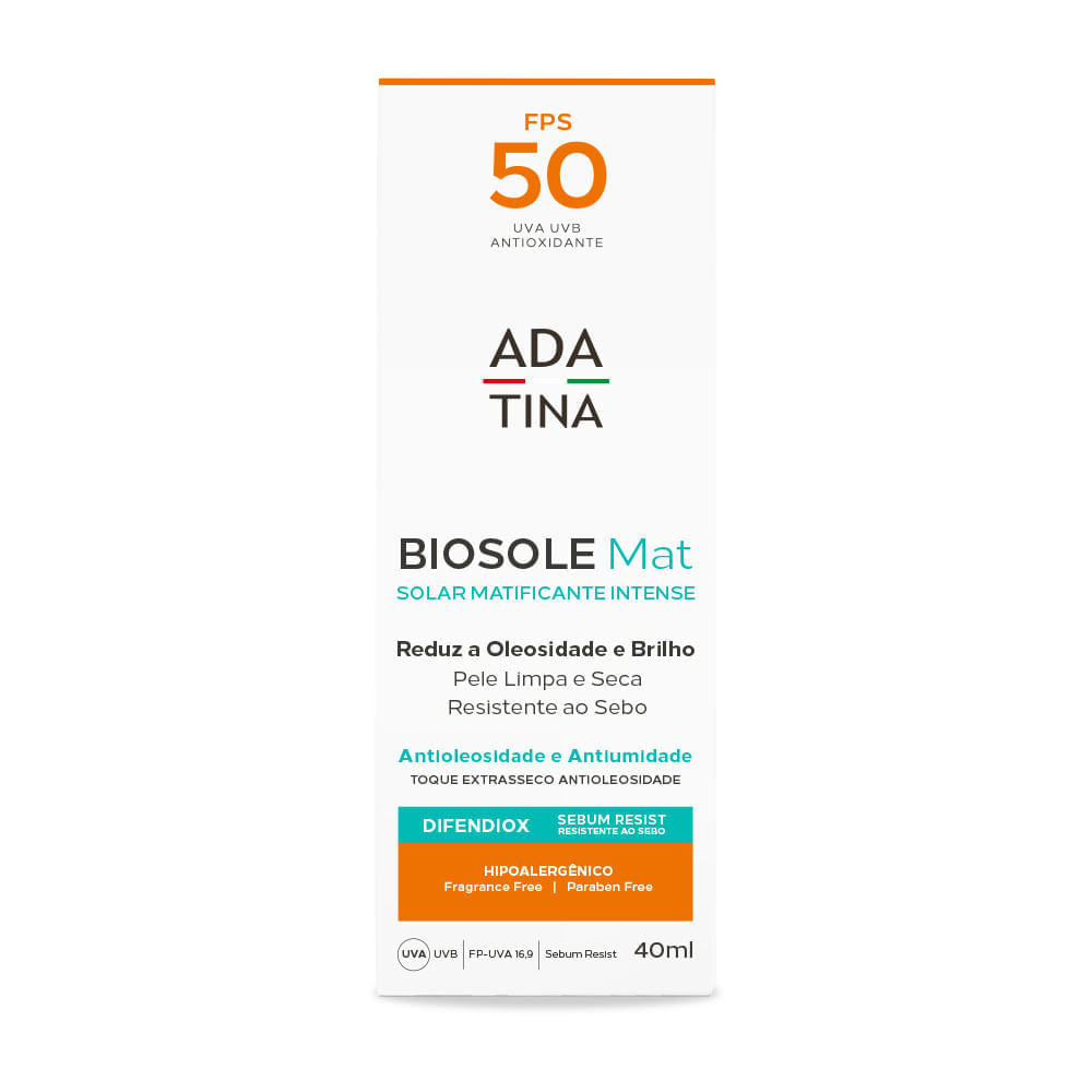 Protetor Solar Peles Muito Oleosas e Matificante Biosole MAT FPS 50 40ml