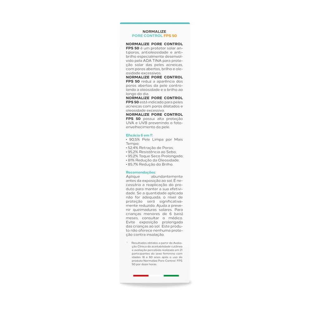 Protetor Solar Peles com Acne e Poros Normalize Pore Control FPS 50 40ml