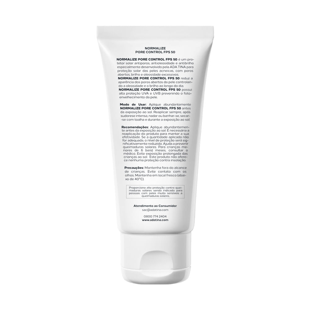 Protetor Solar Peles com Acne e Poros Normalize Pore Control FPS 50 40ml