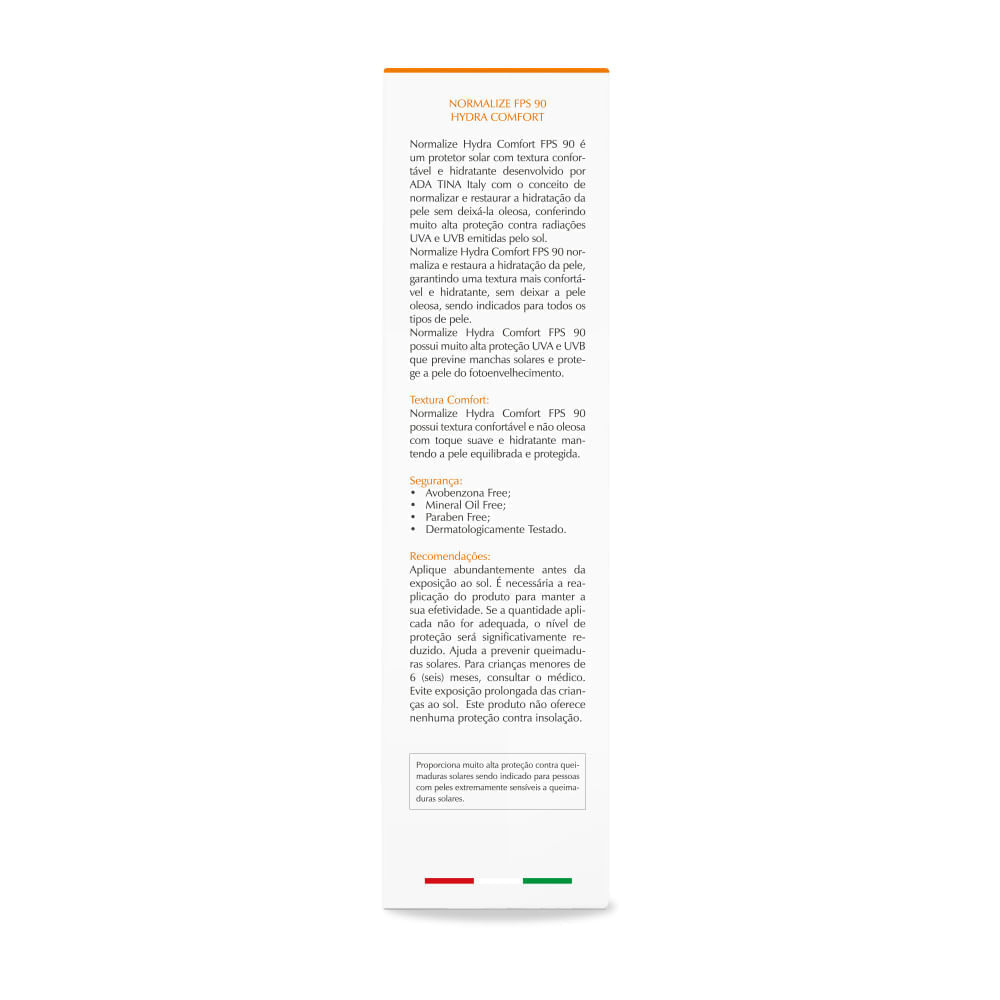 Protetor Solar Alta Proteção Antimanchas Normalize Hydra Comfort FPS 90 40ML