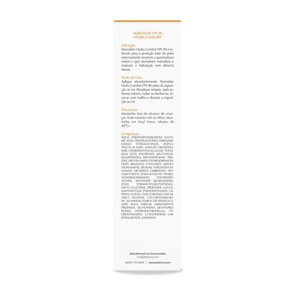 Protetor Solar Alta Proteção Antimanchas Normalize Hydra Comfort FPS 90 40ML