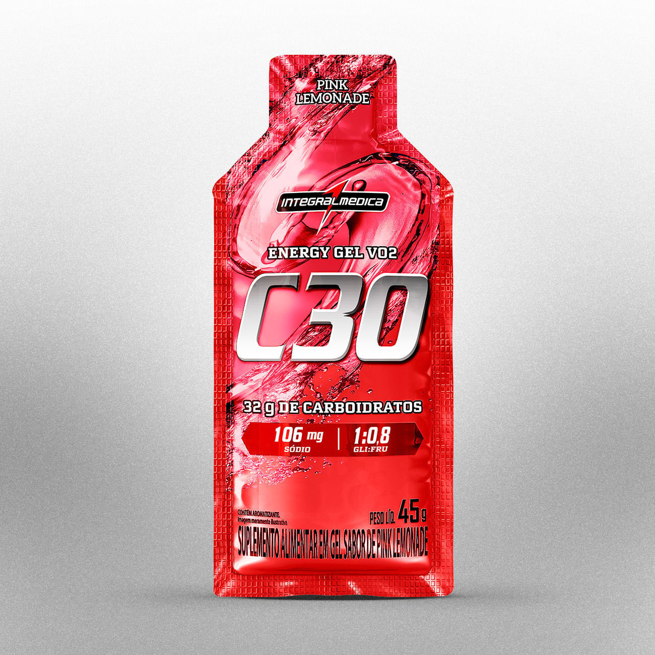 Kit 10 Energy Gel VO2 C30 Pink Lemonade Integralmedica