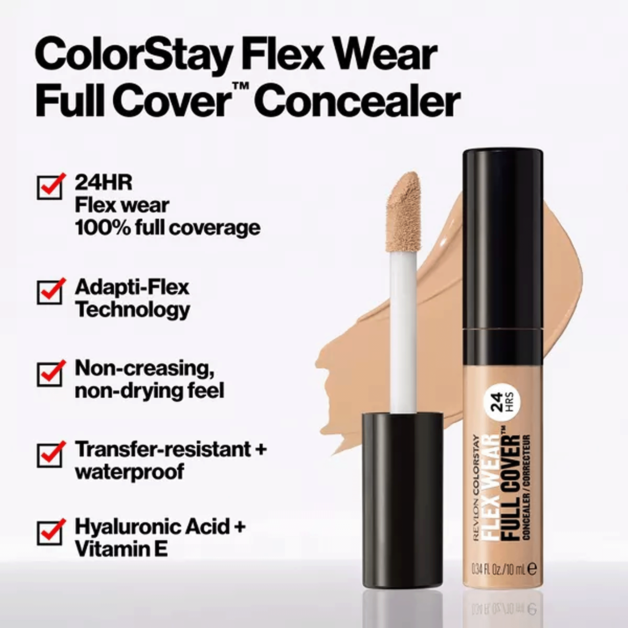 Corretivo Líquido ColorStay Flex Wear Full Cover Concealer Revlon 10ml Cor 060-deep