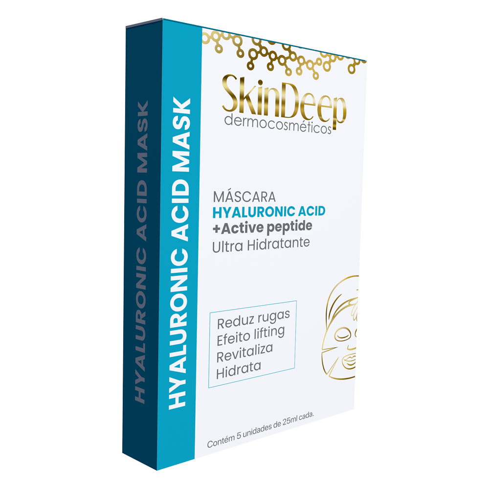 Máscara Facial Hyaluronic Acid Mask Skindeep 5 Unidades 25 Ml