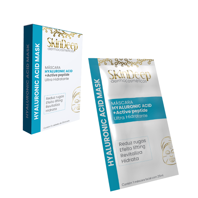 Máscara Facial Hyaluronic Acid Mask SkinDeep 5 unidades 25 ml