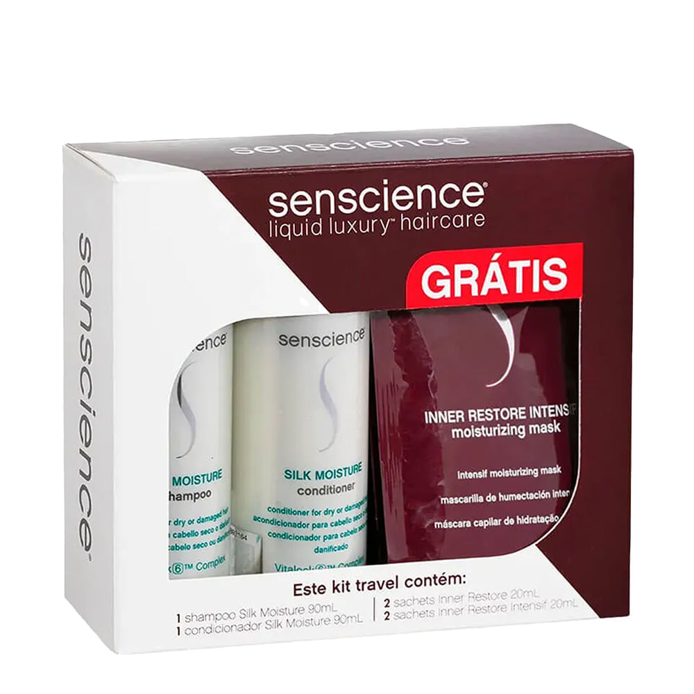 Kit Senscience Shampoo 90ml + Condicionador 90ml + Máscaras 4 X 20ml