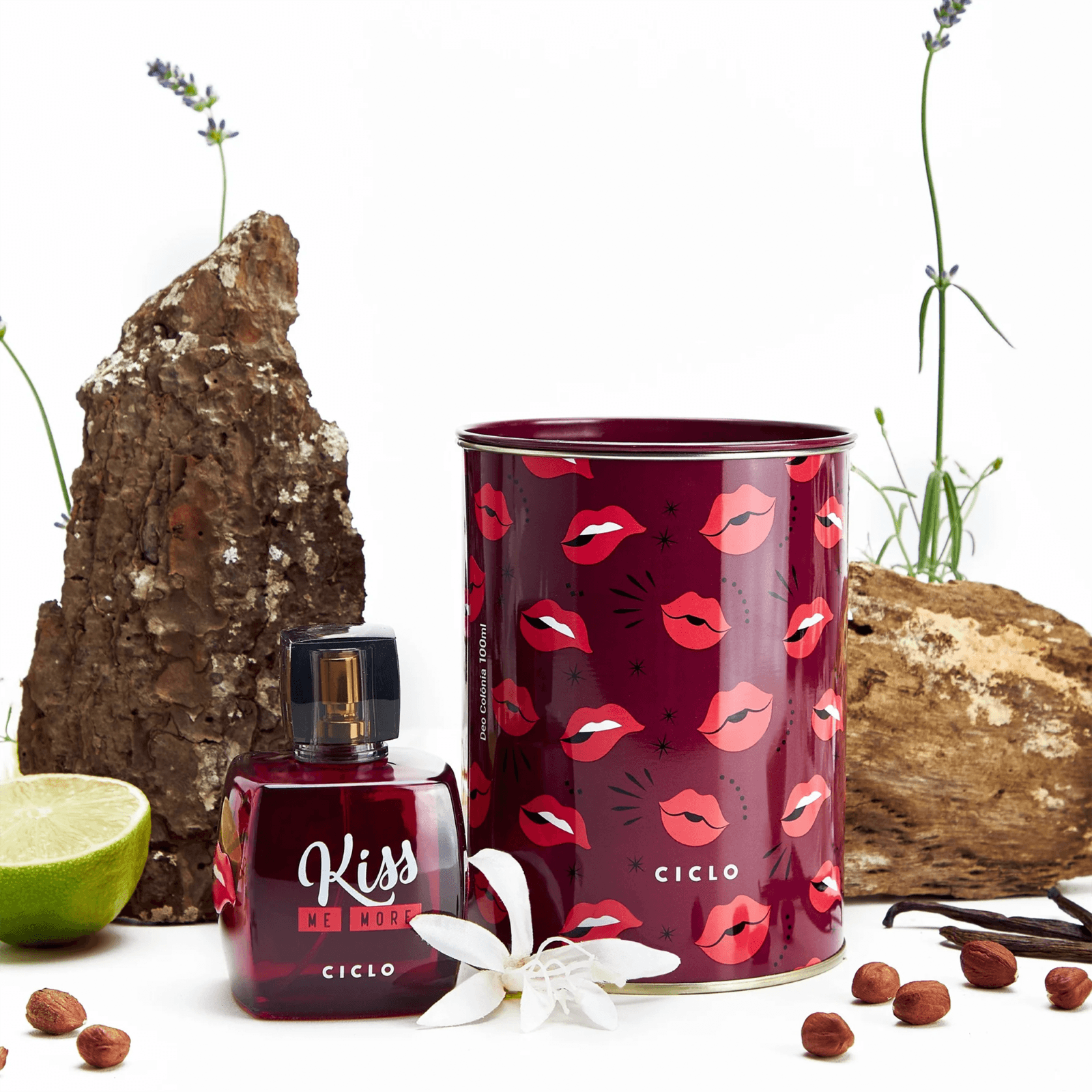Perfume Feminino Ciclo Kiss You More Deo Colônia 100ml + Lata