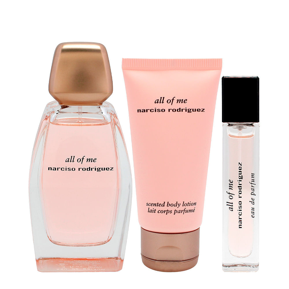 Kit Narciso Rodriguez All Of Me Feminino Eau de Parfum 90ml + Body Lotion 50ml + Miniatura 10ml