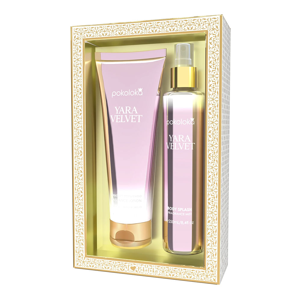 Kit Pokoloka Yara Velvet Feminino Loção Corporal 240ml + Body Splash 250ml