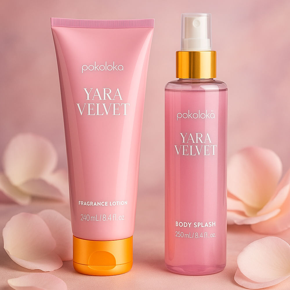 Kit Pokoloka Yara Velvet Feminino Loção Corporal 240ml + Body Splash 250ml
