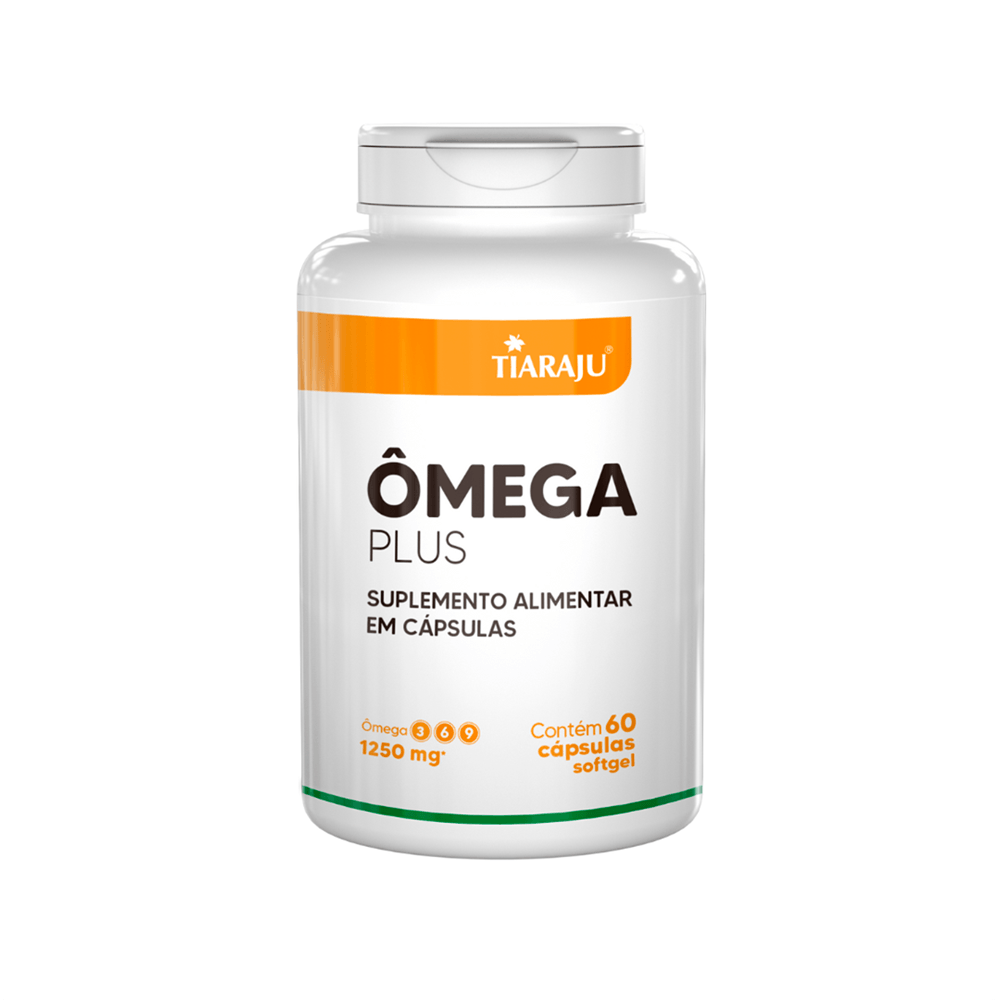 Ômega Plus Softgel Ômegas 3,6 e 9 Tiaraju 1250mg 60 Cápsulas