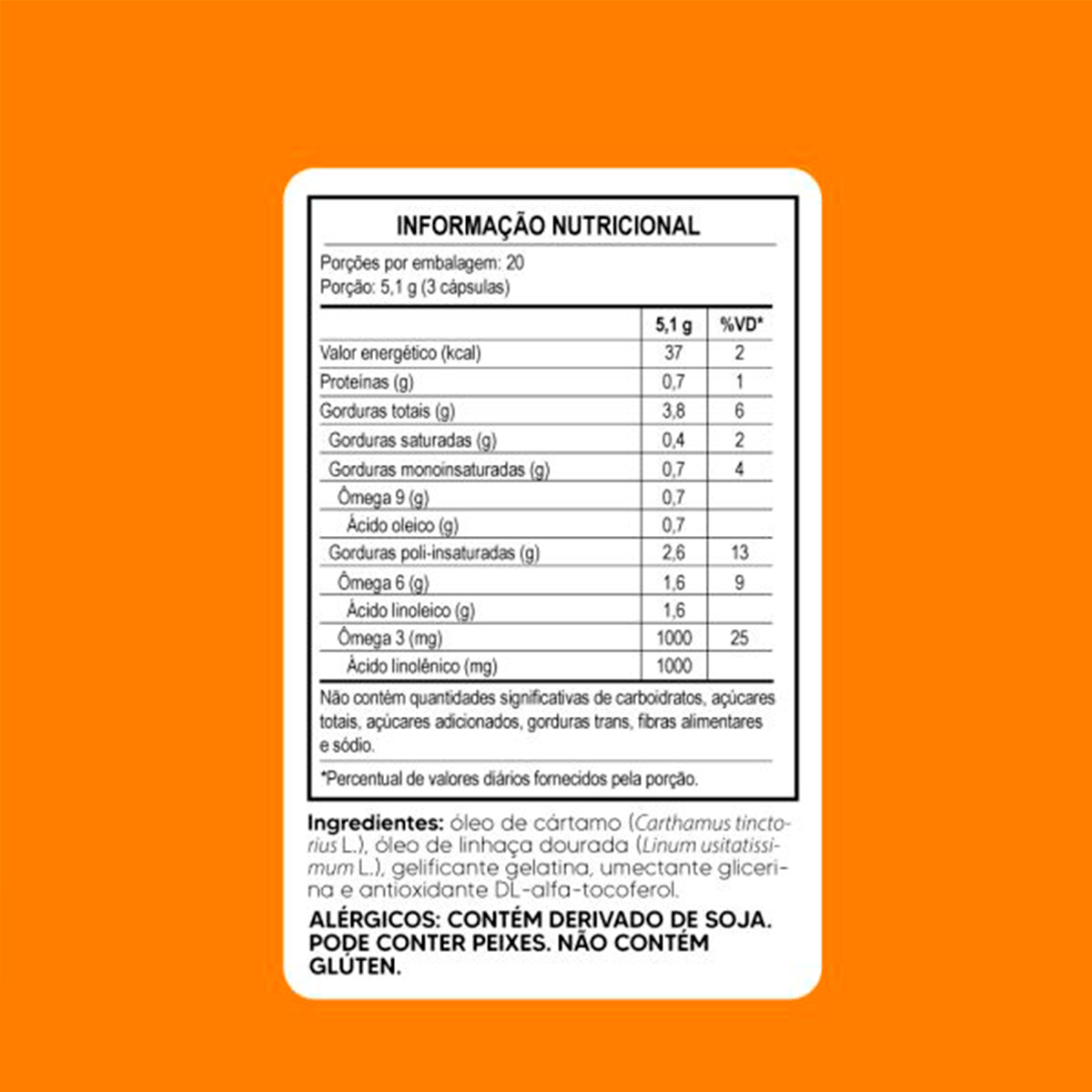 Ômega Plus Softgel Ômegas 3,6 e 9 Tiaraju 1250mg 60 Cápsulas