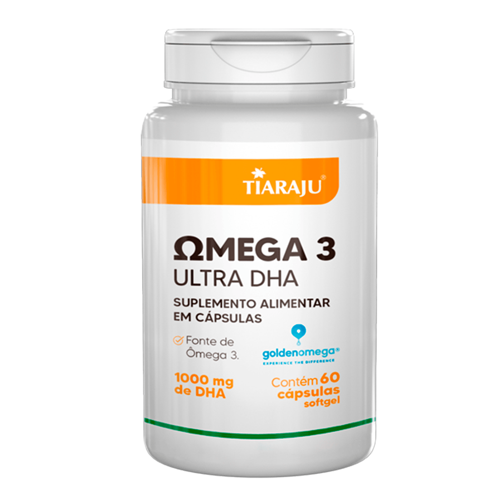 Ômega 3 Ultra Dha 1000mg Cognição Ativa Tiaraju 60 Caps Softgel
