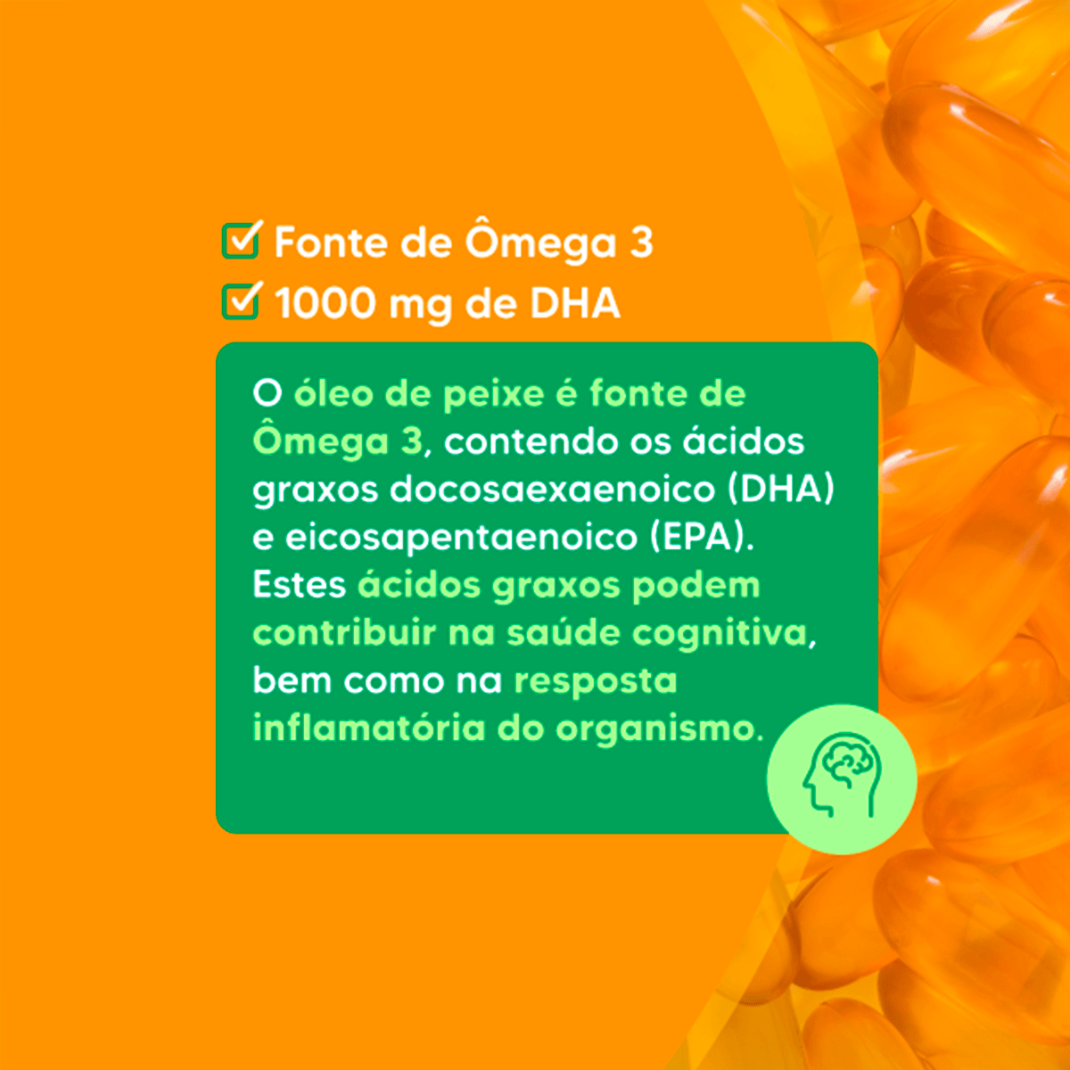 Ômega 3 Ultra Dha 1000mg Cognição Ativa Tiaraju 60 Caps Softgel