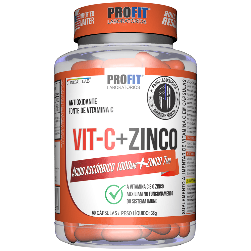 Vitamina C + Zinco Profit 60 Cápsulas