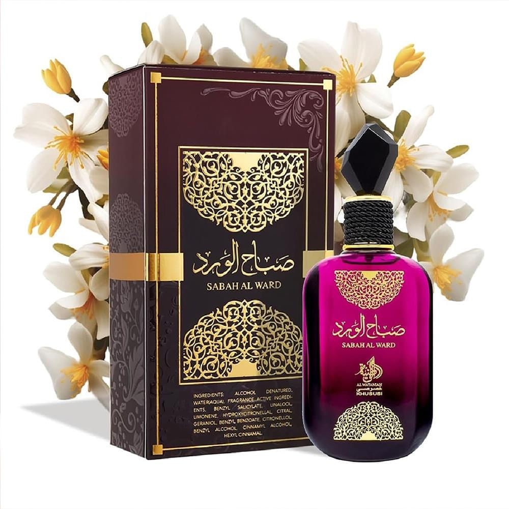Perfume Feminino Árabe Al Wataniah Sabah Al Ward Eau de Parfum 100ml