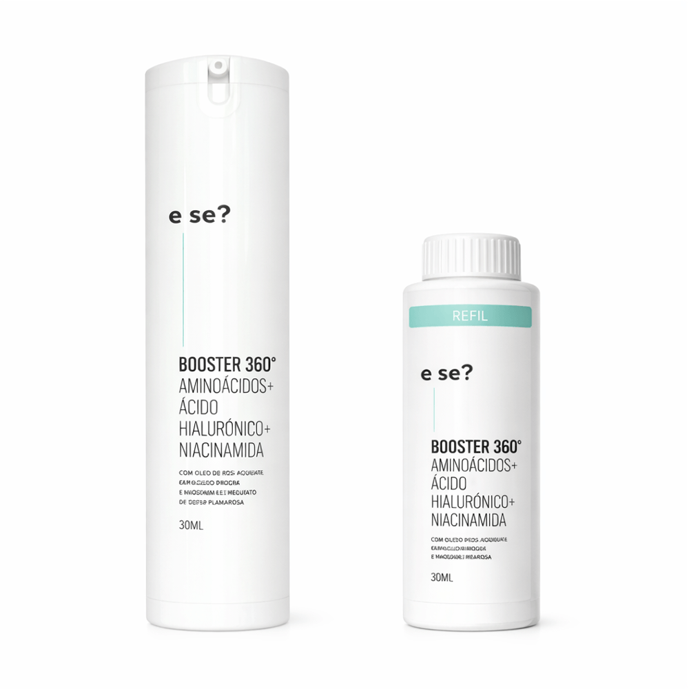 Refil 30ml + Hidratante Facial Booster 360º Aminoácidos + Ácido Hialurônico + Niacinamida 30ml