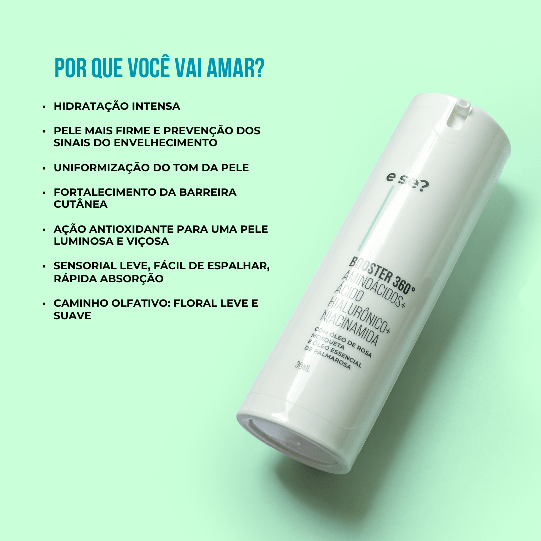 Refil 30ml + Hidratante Facial Booster 360º Aminoácidos + Ácido Hialurônico + Niacinamida 30ml