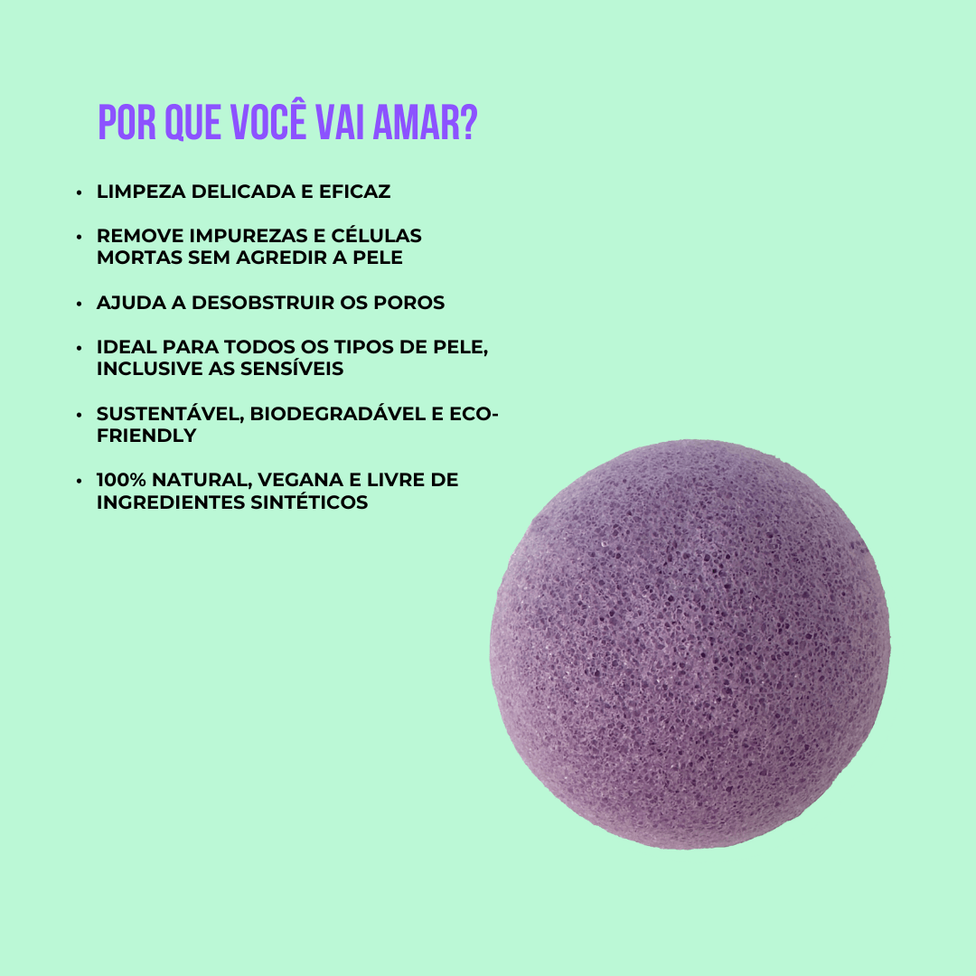 Esponja Natural Konjac Amarelo
