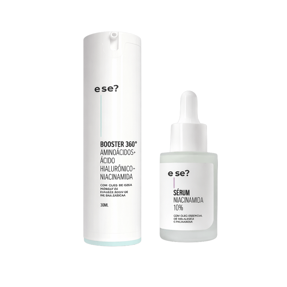 Kit Hidratante Facial Booster 360º 30ml + Sérum Niacinamida 30ml