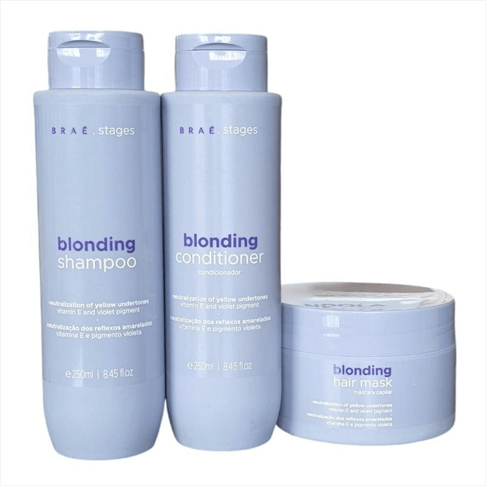Kit Stages Loiro Braé Condicionador 250ml + Shampoo 250ml + Máscara