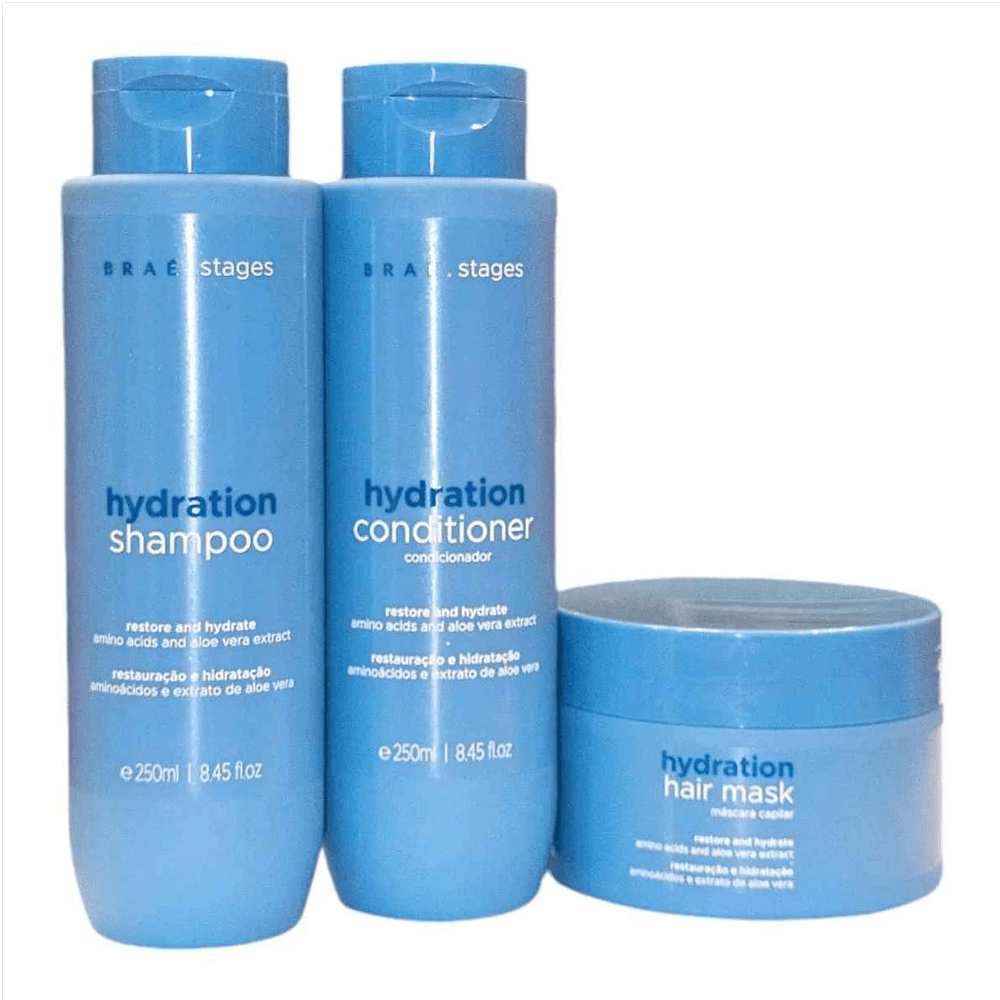 Kit Hidratação Stages Braé Máscara + Shampoo 250ml + Condicionador 250ml