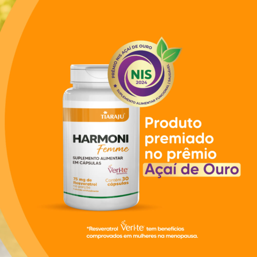 Harmoni Femme Equilíbrio Hormonal Tiaraju 30 Cápsulas