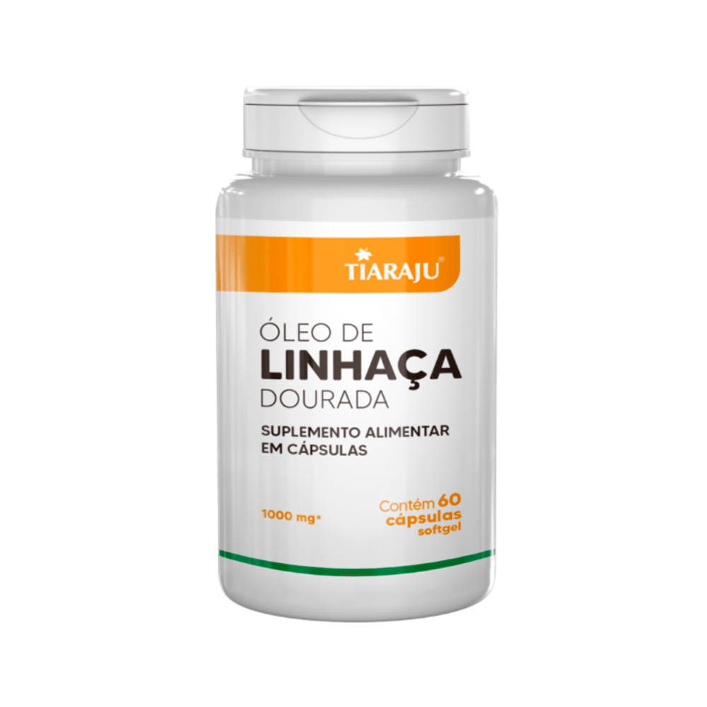 Óleo De Linhaça Dourada Tiaraju 60 Cápsulas