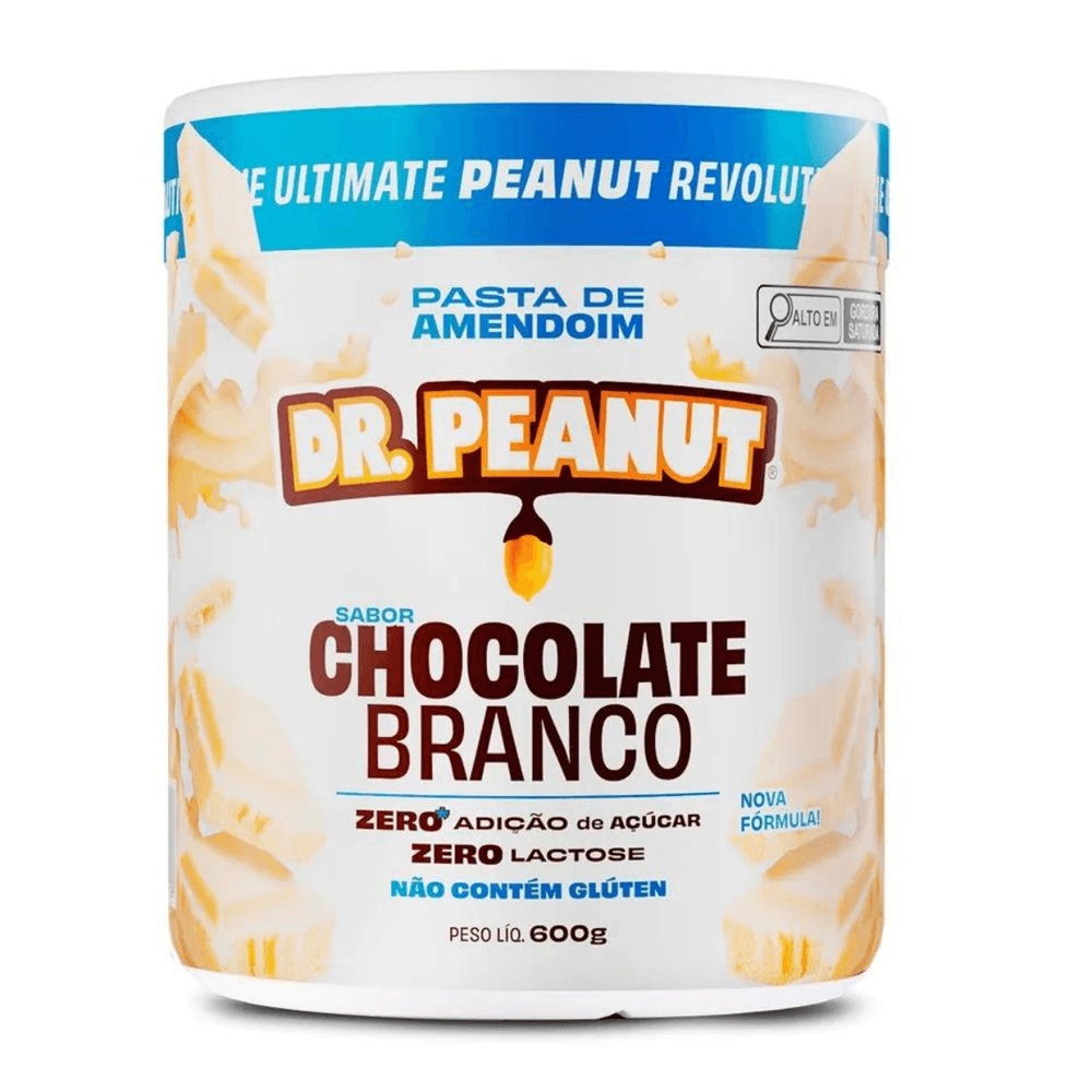 Pasta De Amendoim Dr. Peanut Chocolate Branco 600g