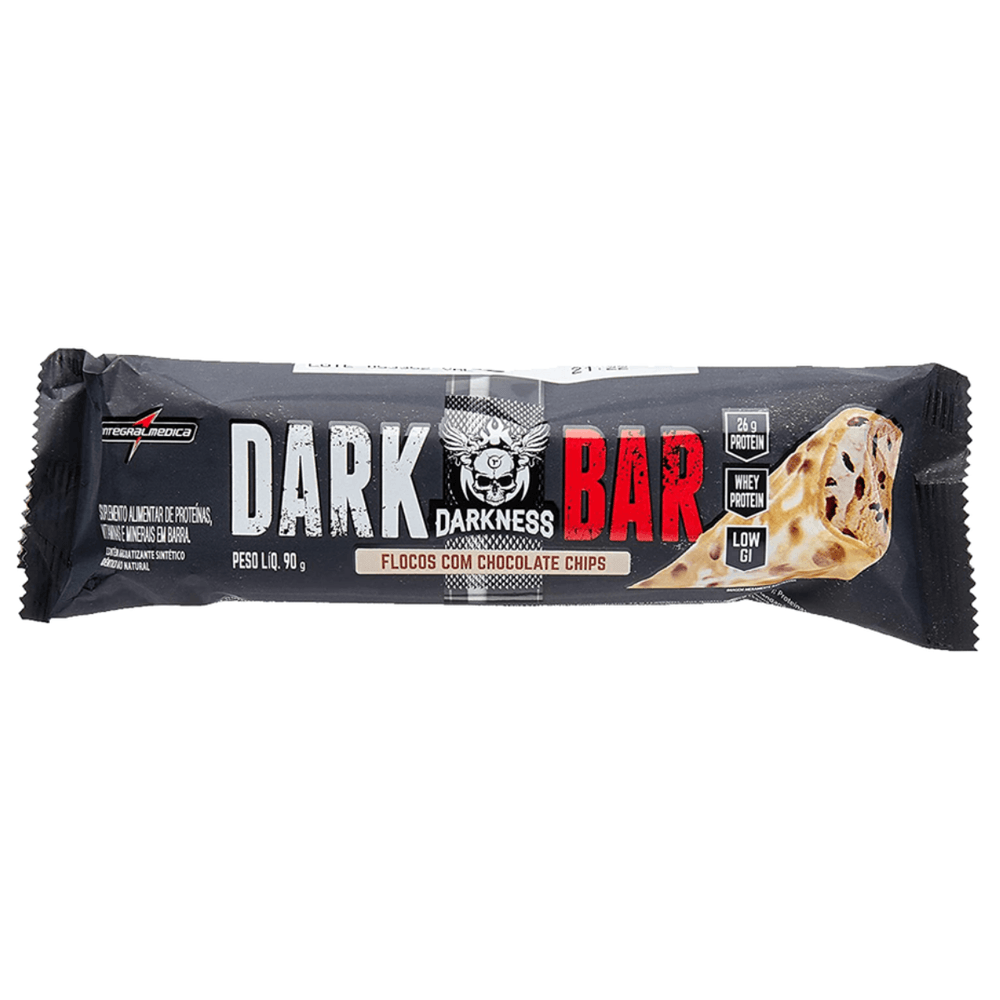 Barra de Proteína Dark Bar Flocos Com Chocolate Chips Darkness unidade