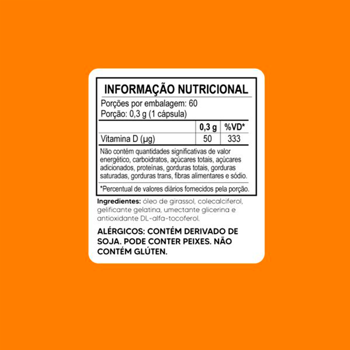 Vitamina D3 Softgel Tiaraju 2000UI 60 Cápsulas