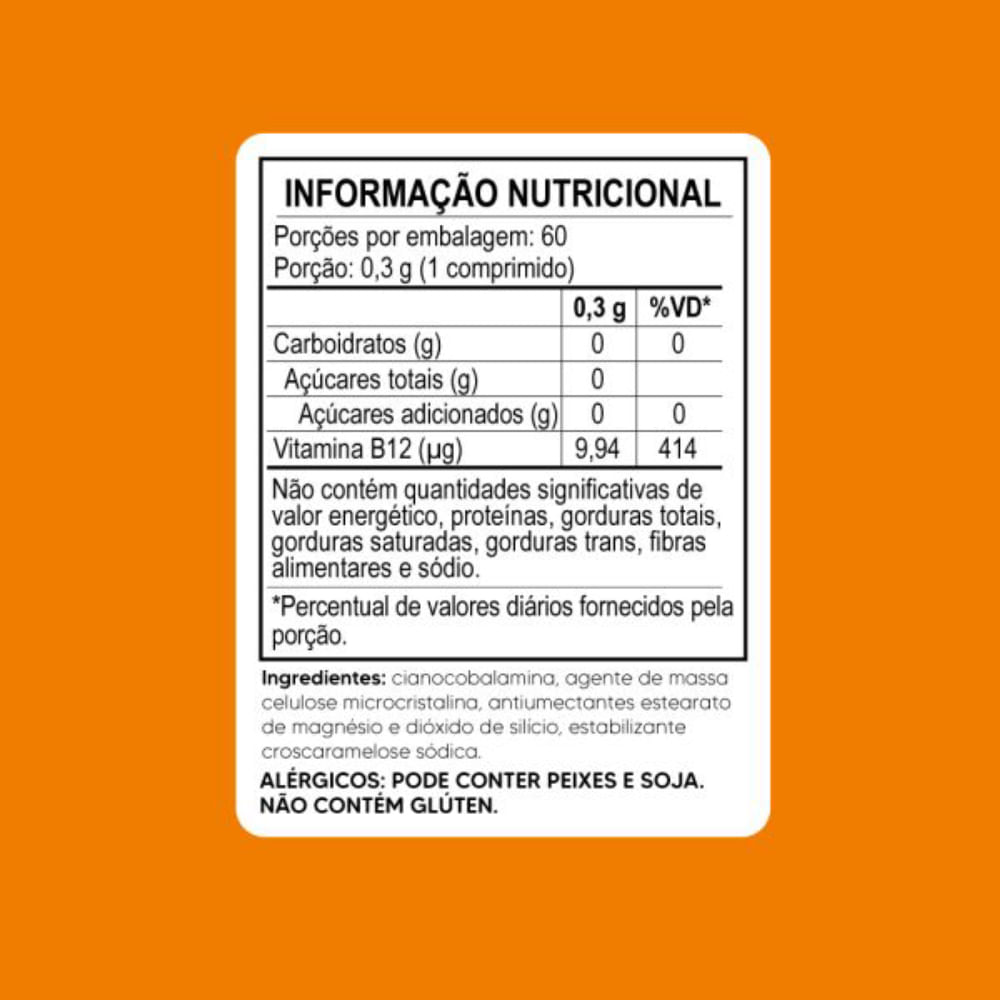 Vitamina B12 Tiaraju 60 Comprimidos
