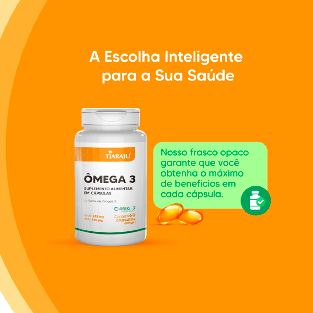 Ômega 3 Tiaraju 60 Cápsulas Softgel