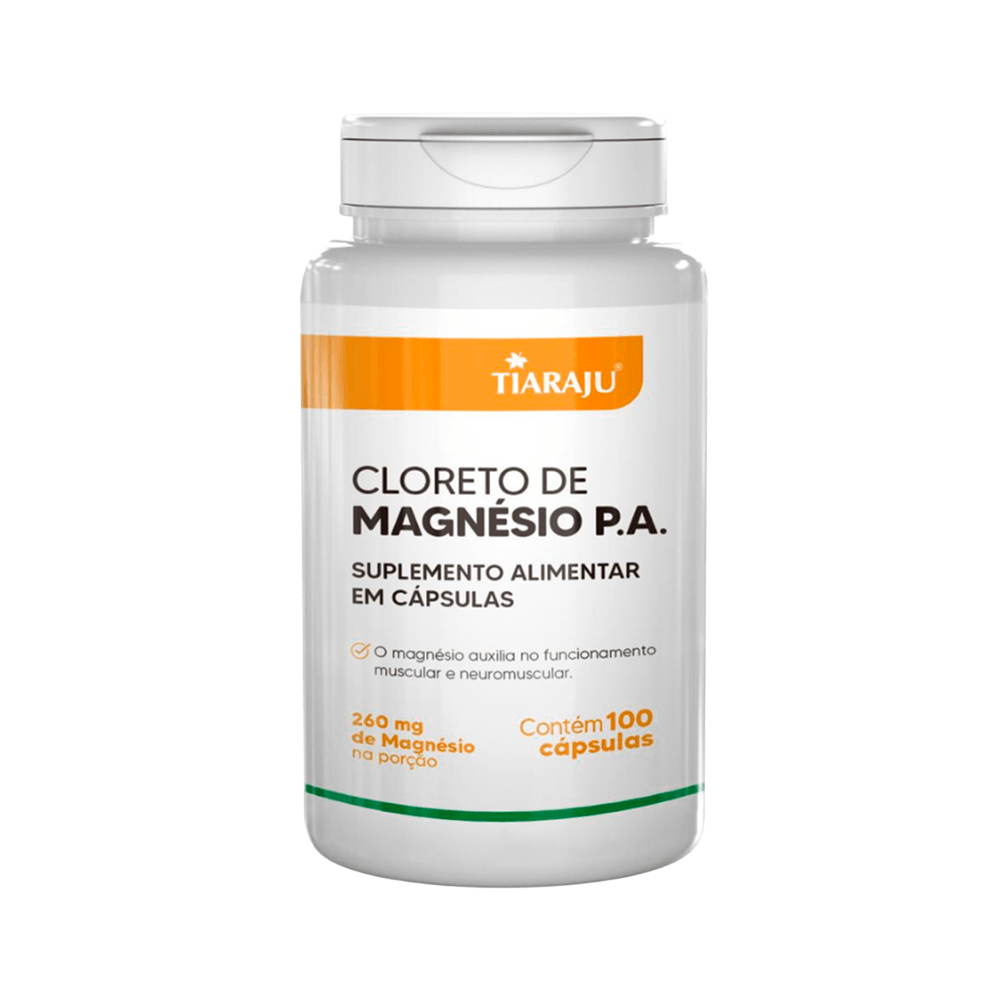 Cloreto De Magnésio Tiaraju 100 Cápsulas 260mg