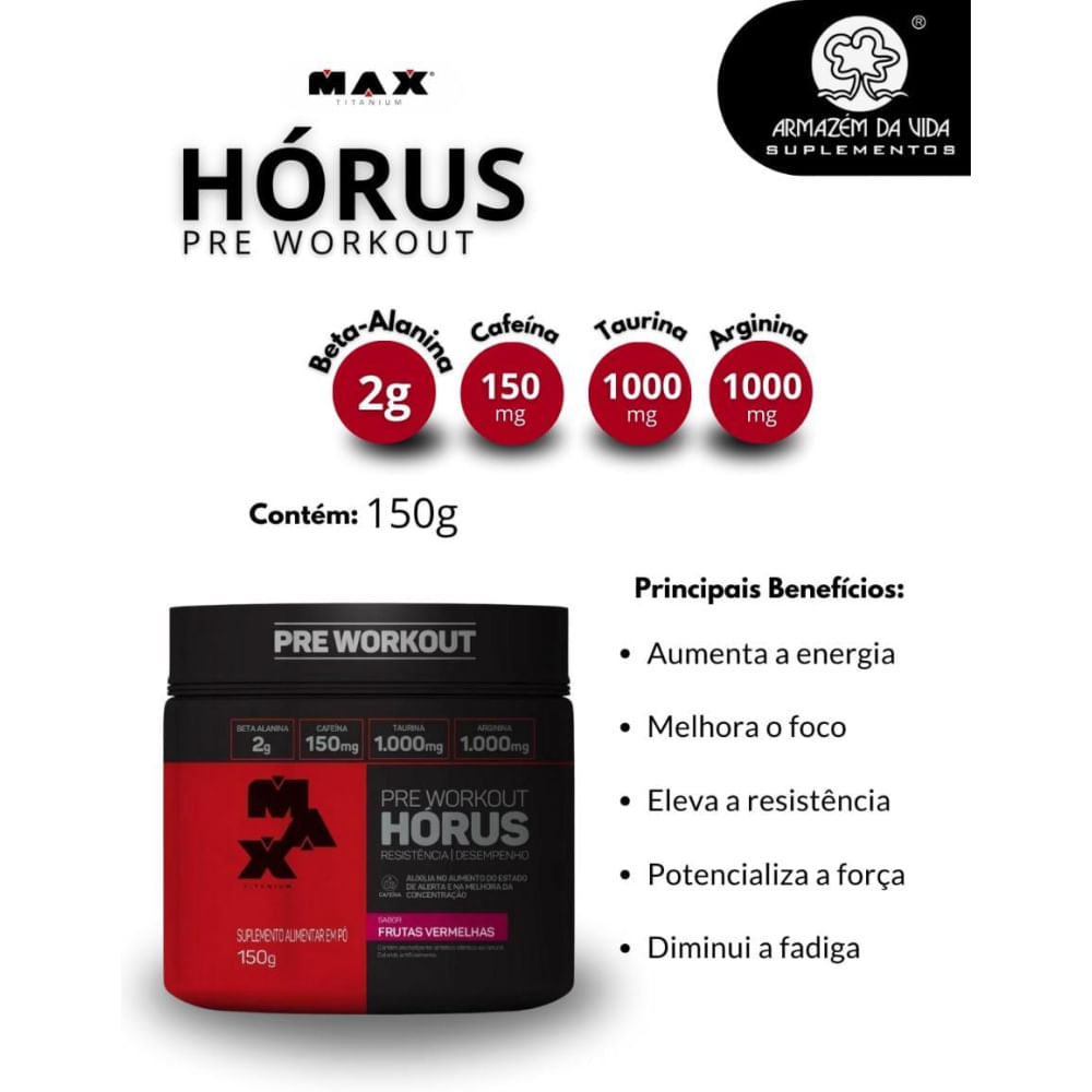 Pré-Treino Hórus Max Titanium Pote 150g