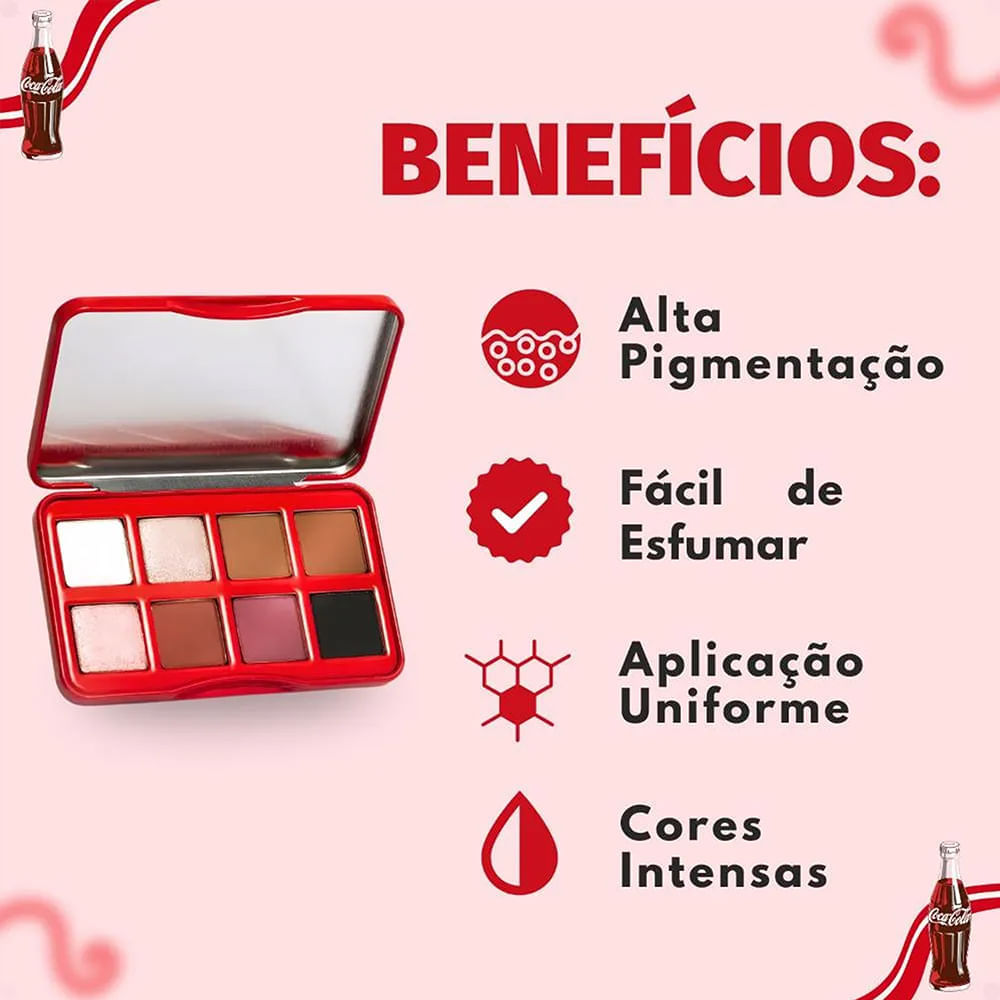 Paleta de Sombras Refresh Yourself Coca-Cola Bruna Tavares 12g