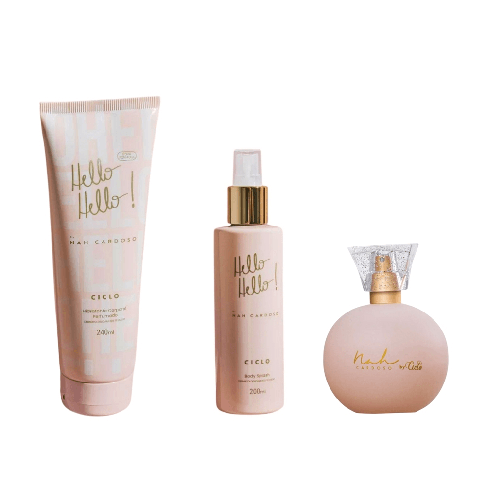 Kit Hello Hello Body Splash 200ml + Hidratante 240ml + Colônia Ciclo