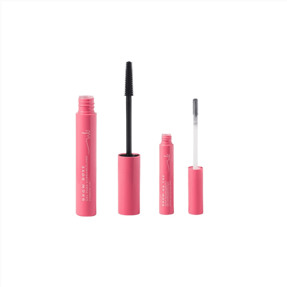 Kit Natalia Beauty Gel Brow Boss + Cera De Sobrancelha Brow On Top Ruby Rose