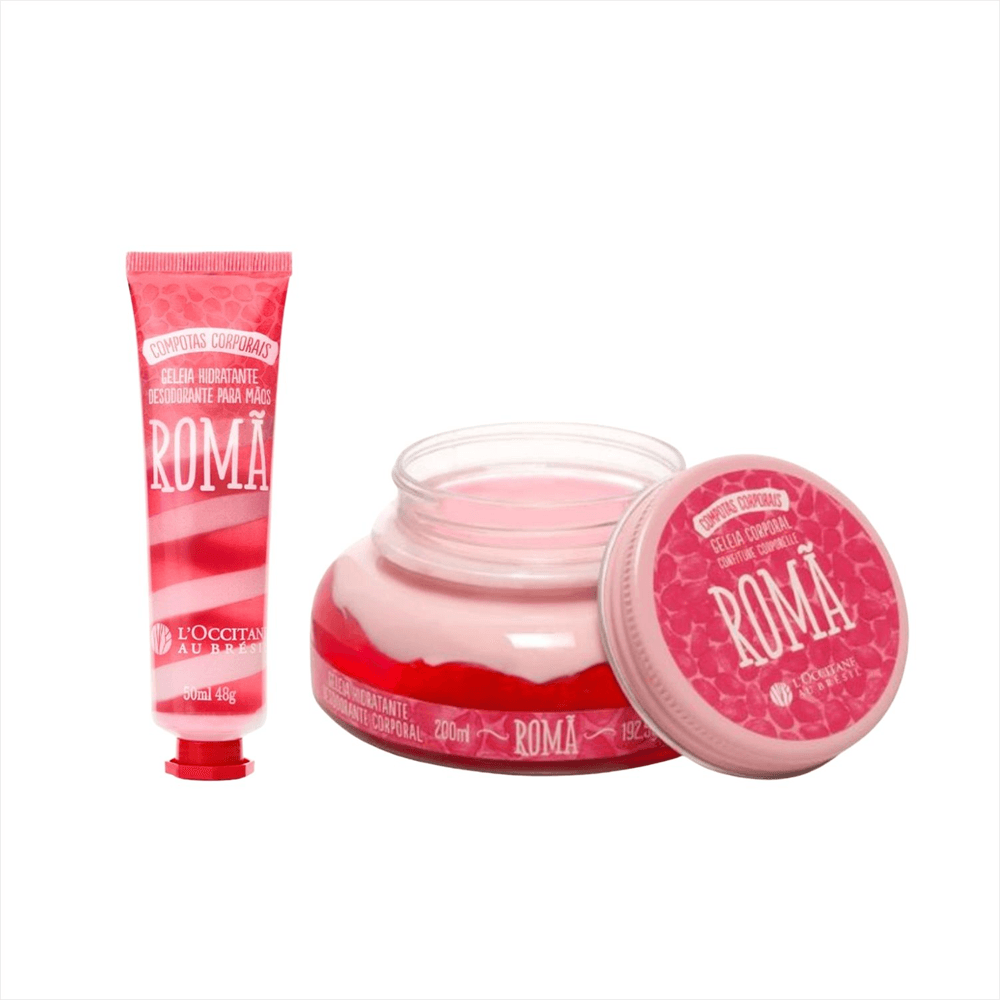 Kit Romã L'occitane Hidratante Mãos 50ml + Geleia Hidratante 200ml