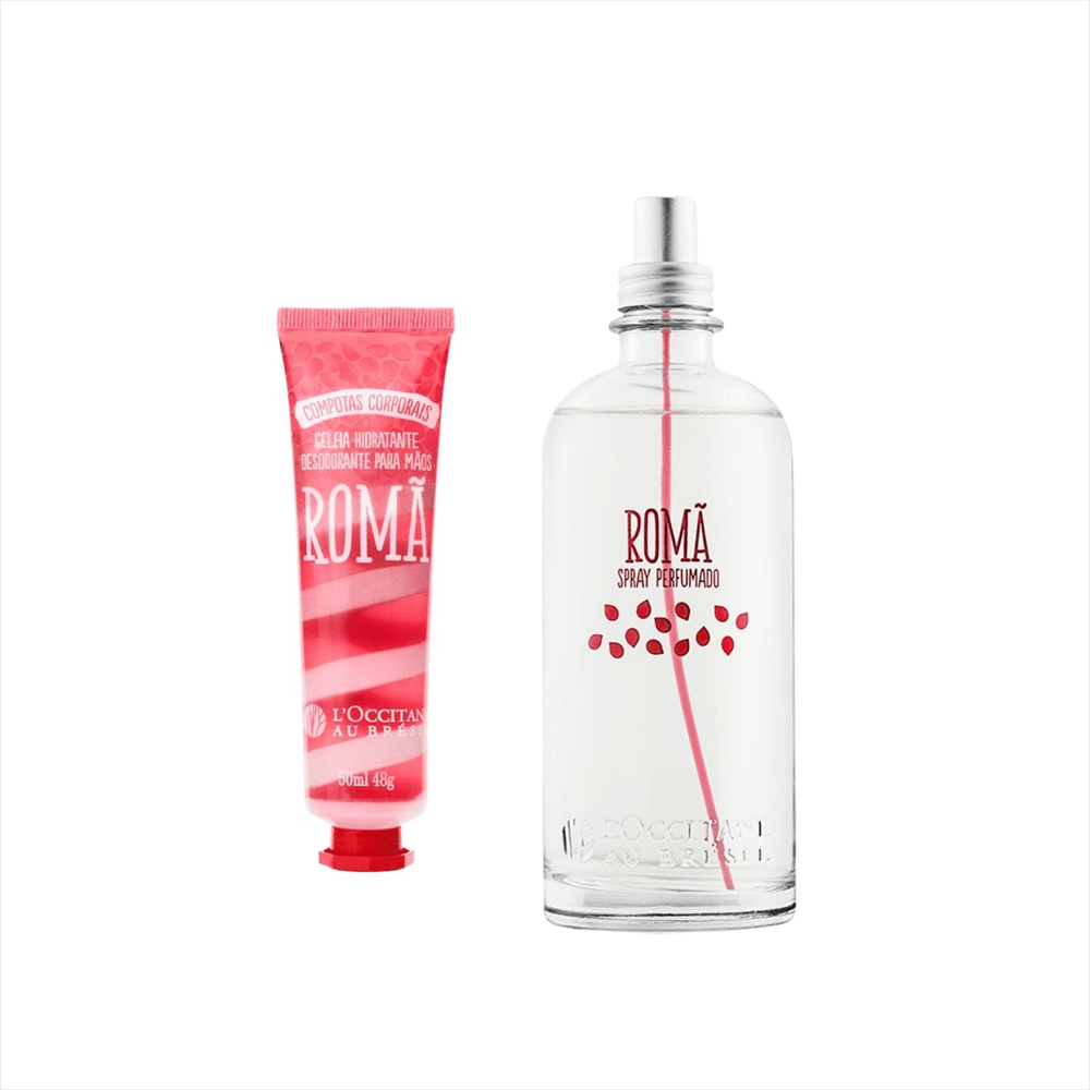 Kit Romã L'occitane Hidratante Mãos 50ml + Spray Perfumado 150ml