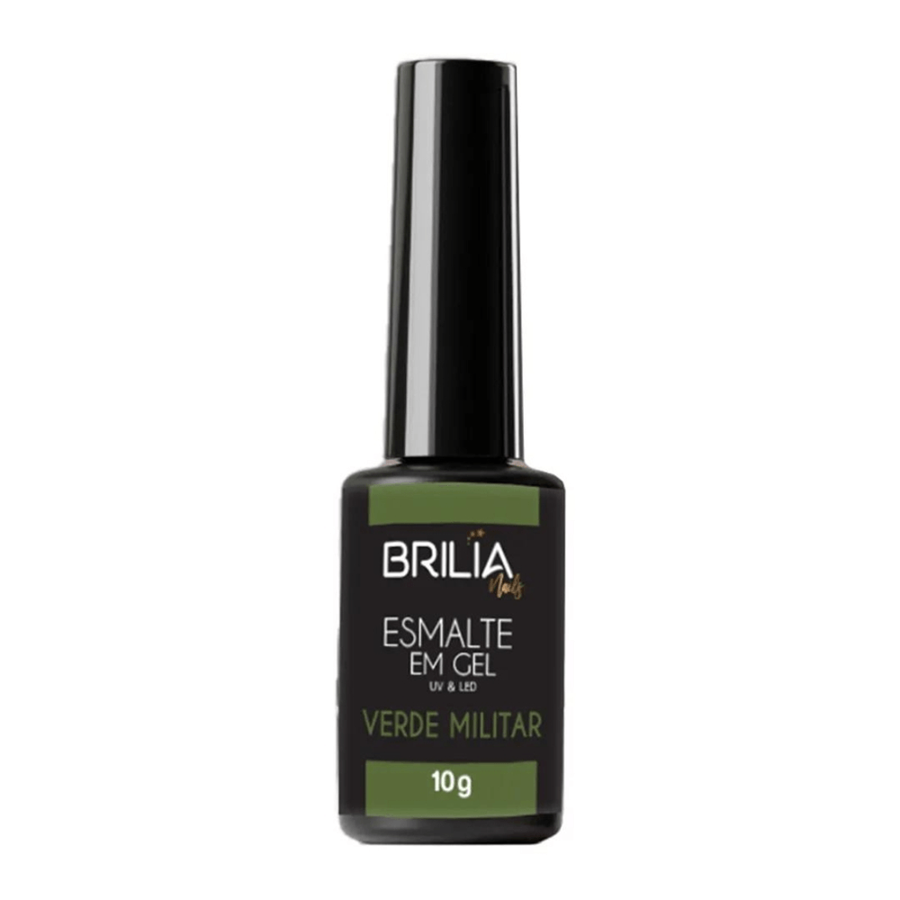 Esmalte Em Gel Brilia Nails 10ml Verde Militar