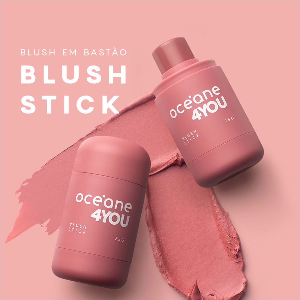 Blush Stick Bubble Oceane Rosa Escuro 7,5g