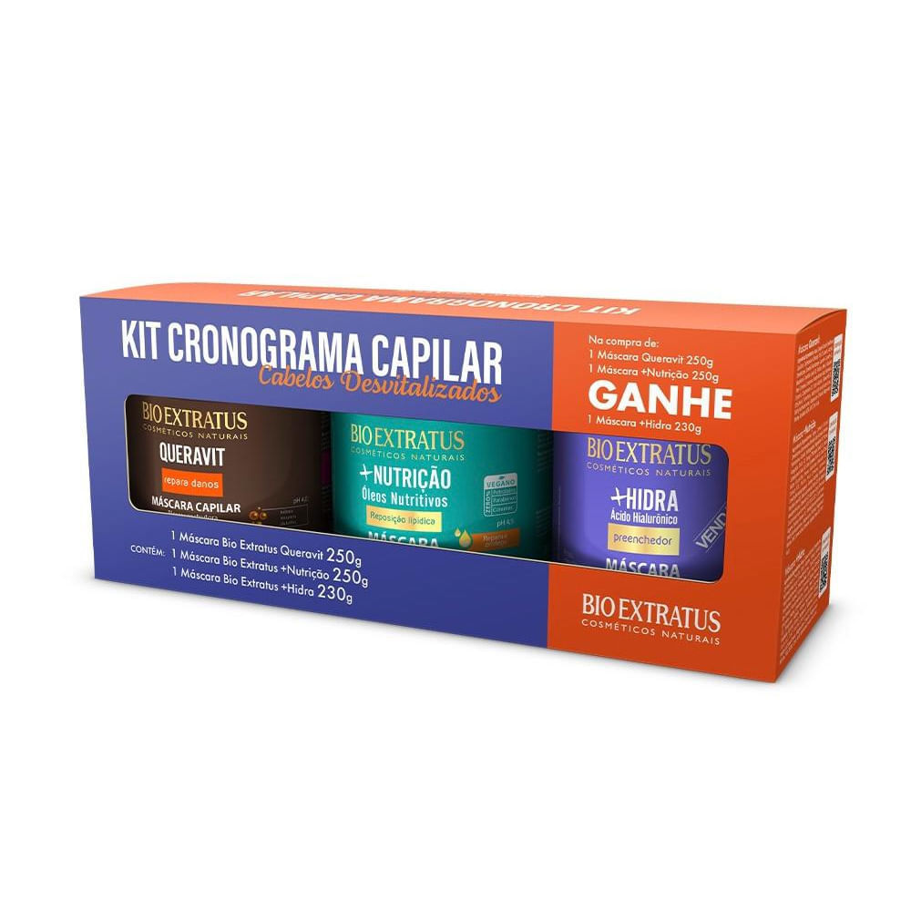 Kit Cronograma Capilar Bio Extratus Desvitalizados