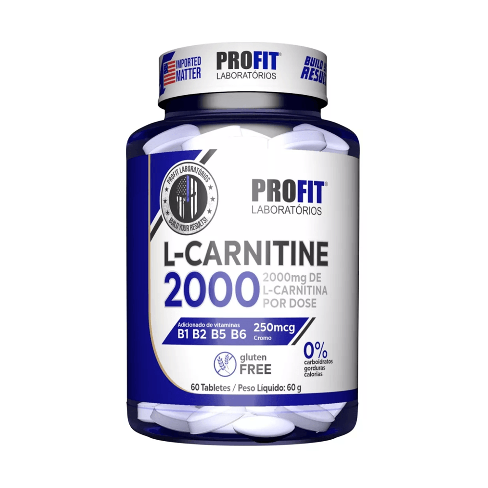 L-Carnitine Queima Gordura Profit 2000mg 60 Tabletes