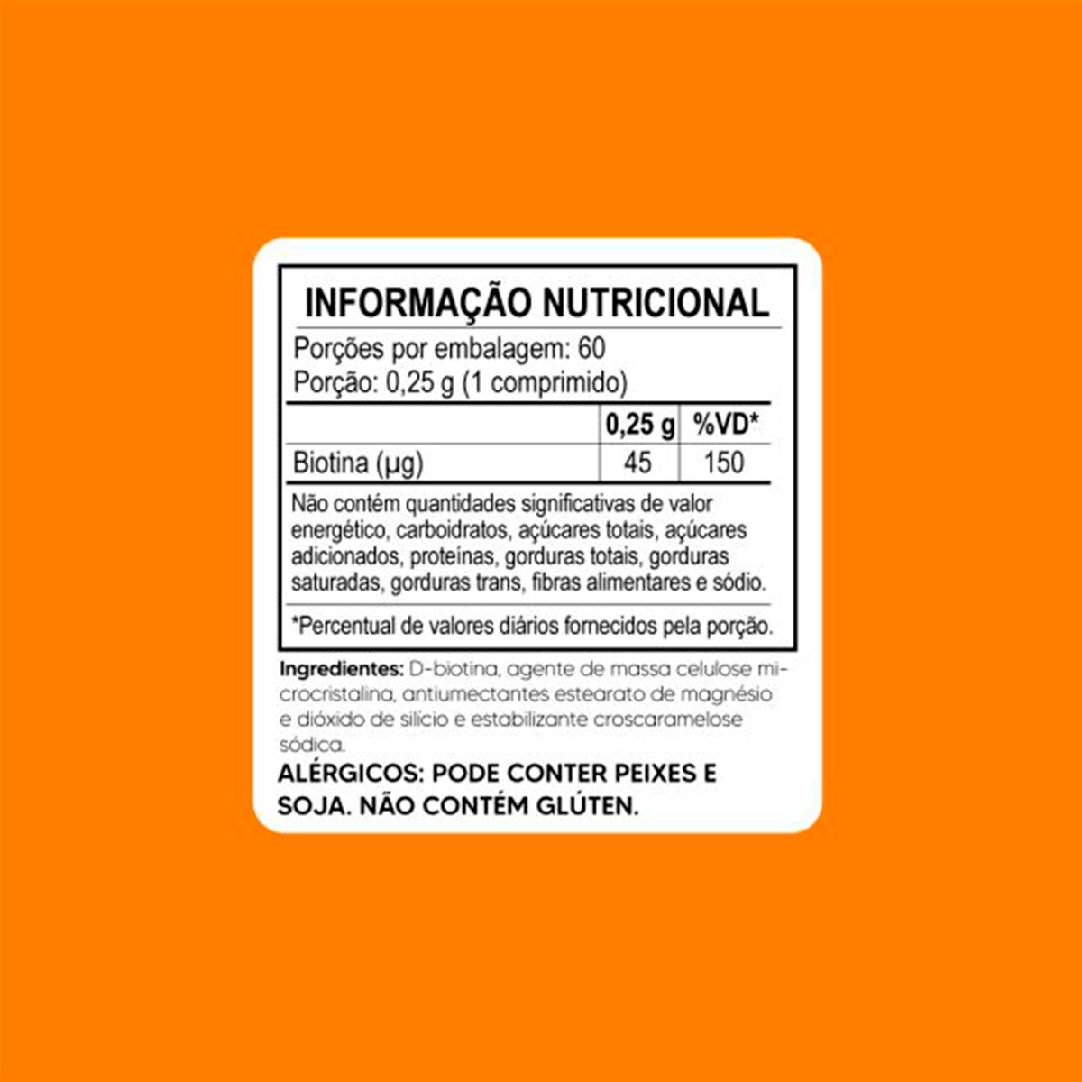 Biotina 45 mcg Tiaraju 60 Comprimidos