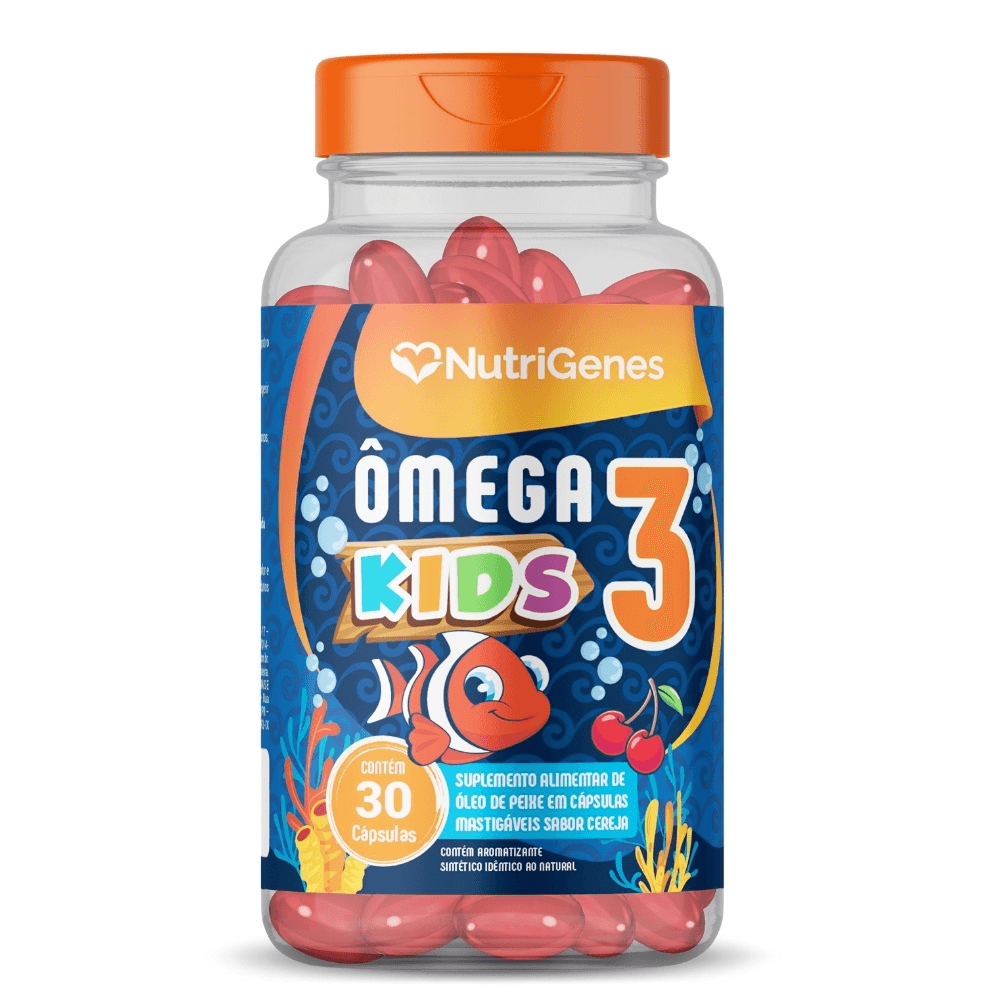Ômega 3 Kids Mastigáveis Nutrigenes 30 Cápsulas