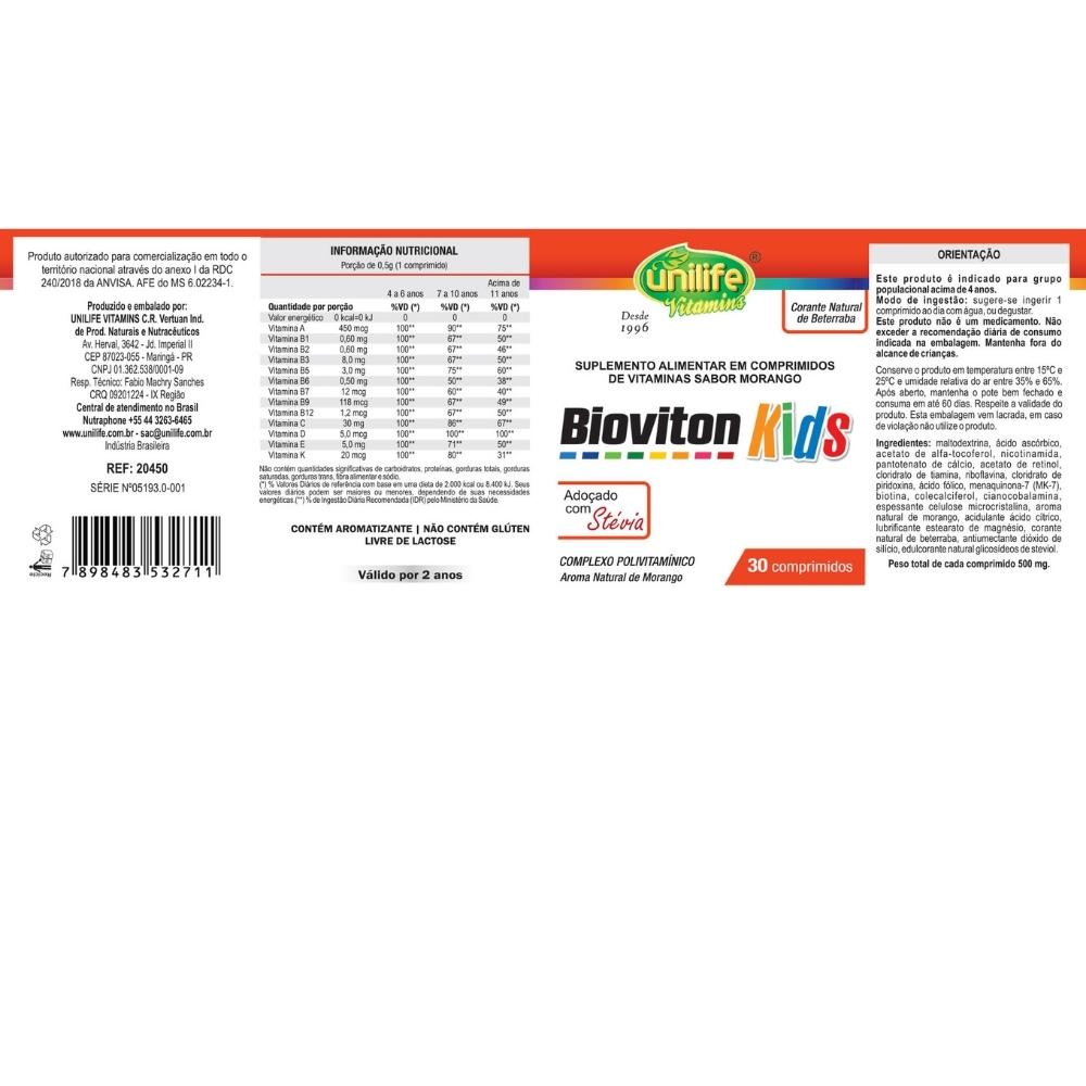 Bioviton Kids Unilife 500mg 30 comprimidos