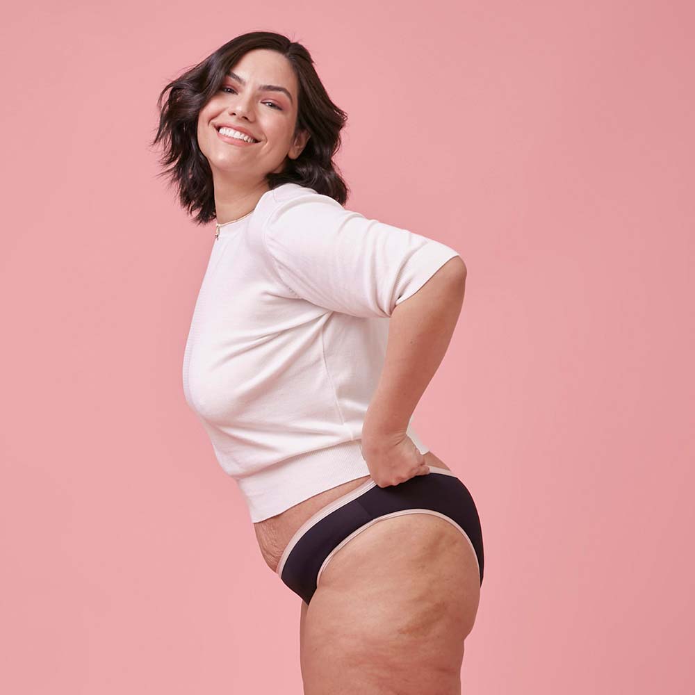 Calcinha Absorvente Pantys Comfy Preto e Rosa Tamanho XXGG