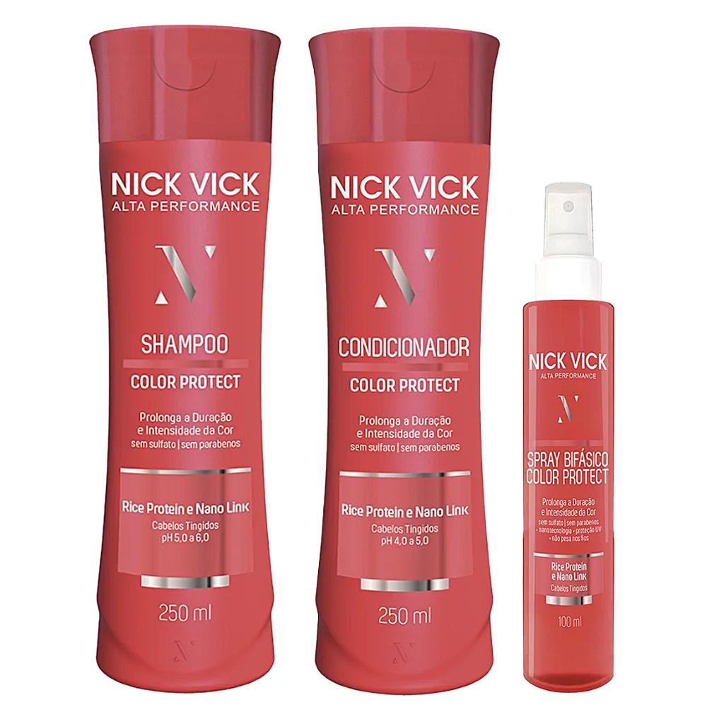 Kit Nick Vick Color Protect Shampoo 250ml + Condicionador 250ml + Spray Bifásico 100ml