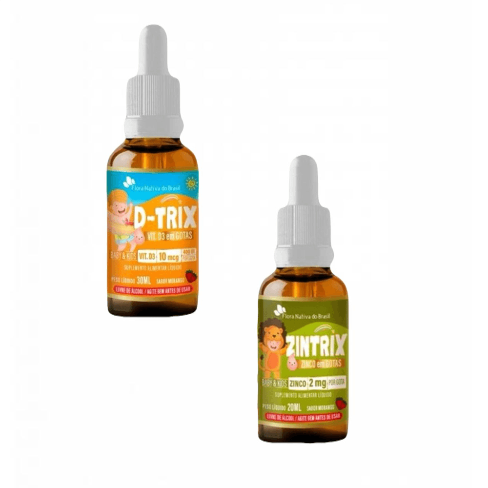 Kit Infantil D-trix Vitamina D3  + Zintrix Zinco Flora Nativa